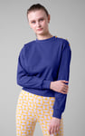 Button Shoulder Crewneck Sweatshirt