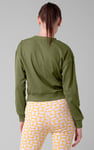 Button Shoulder Crewneck Sweatshirt