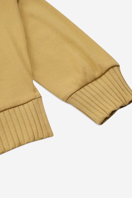 Button Shoulder Crewneck Sweatshirt