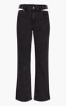 Wide-Leg Comfort Jeans With Waist Cut-Outs