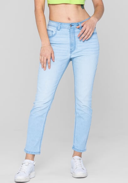 Mid Waist Ankle Length Jeans