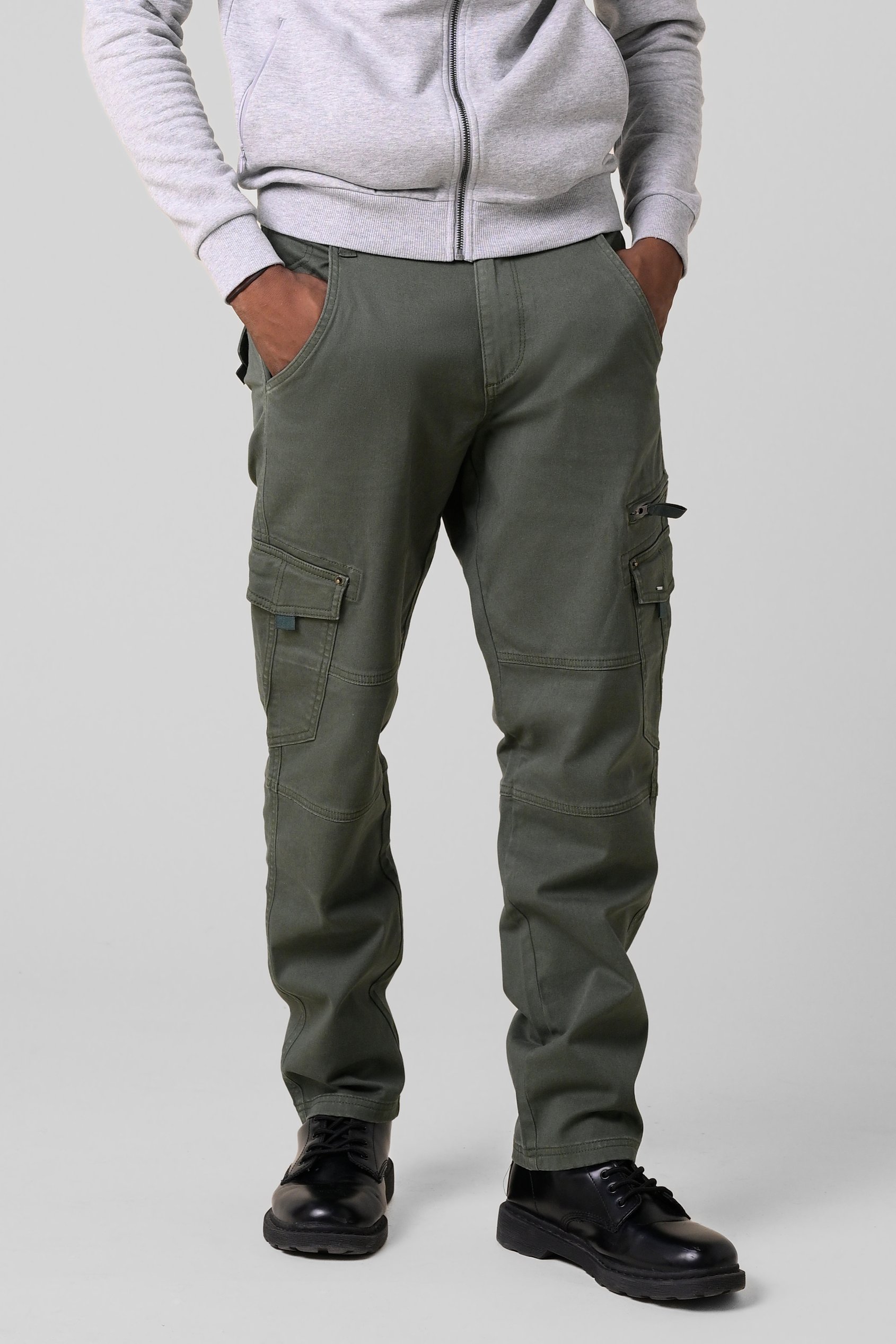 Enorsia Men's Green Utility Cargo Trouser - Uk 32