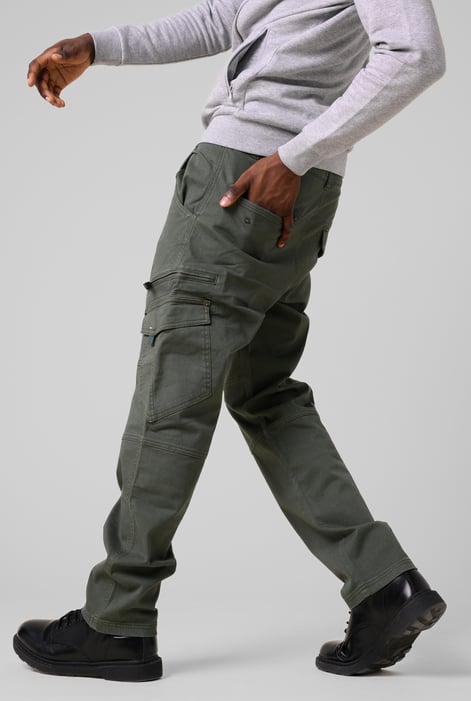Mens Green Utility Cargo Trouser