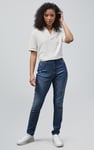 High Waist Regular Length Distressed Jeans