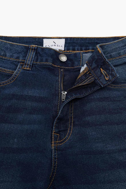 High Waist Regular Length Distressed Jeans