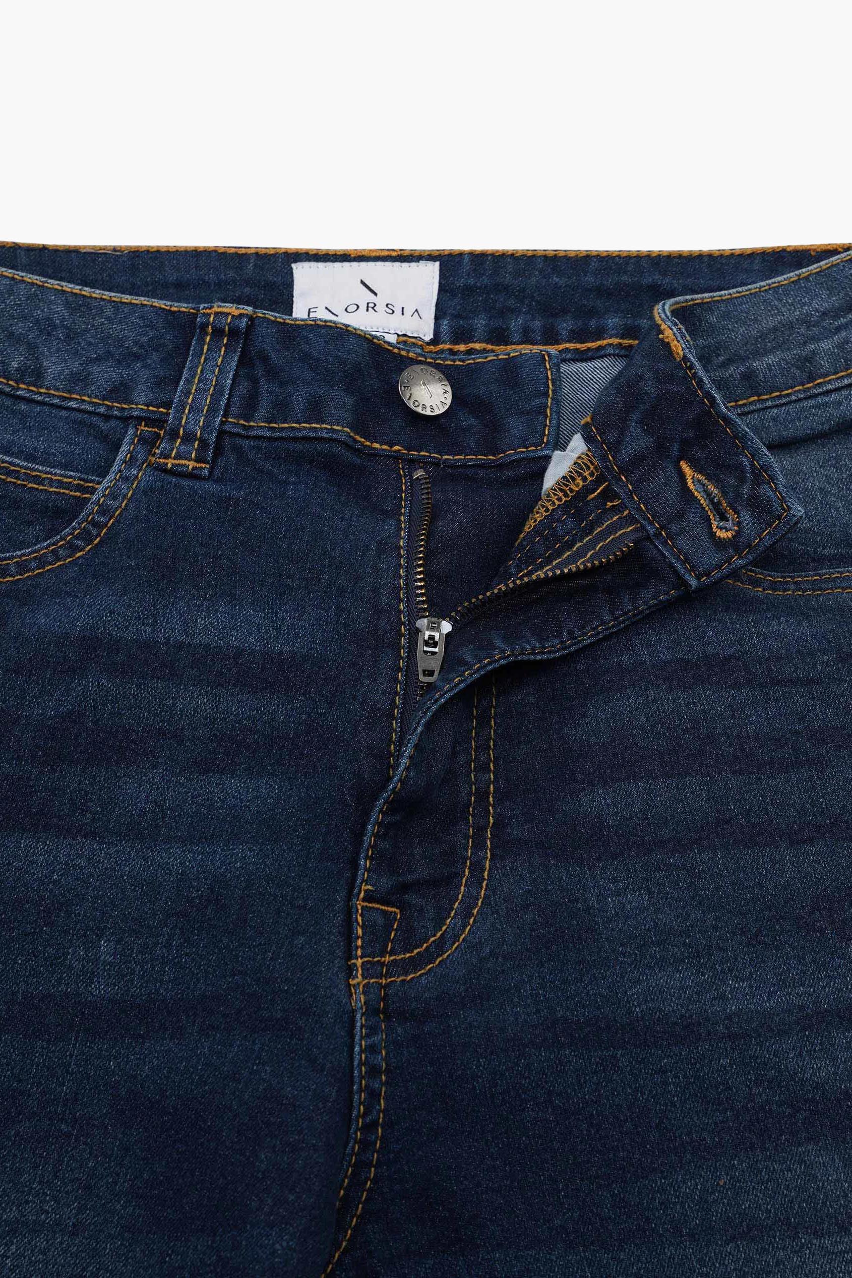 High Waist Regular Length Distressed Jeans