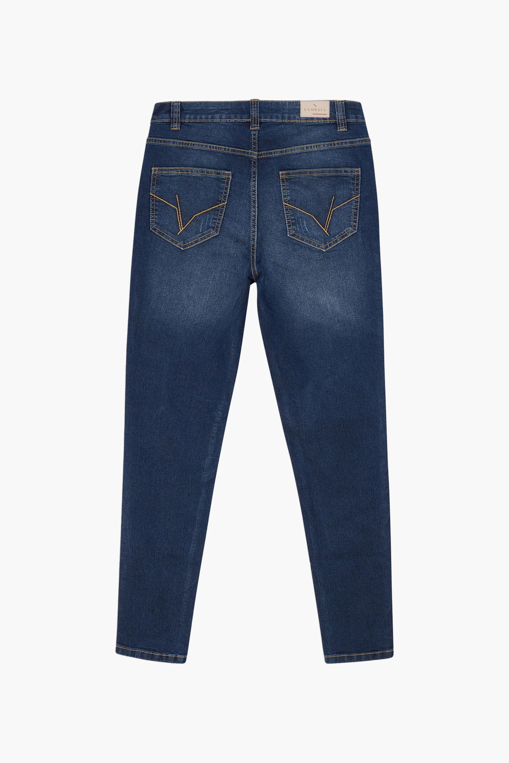 High Waist Regular Length Distressed Jeans