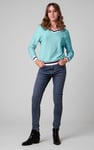 Womens V-Neck Herringbone effect sweatshirts