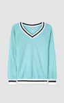 Womens V-Neck Herringbone effect sweatshirts