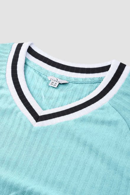 Womens V-Neck Herringbone effect sweatshirts