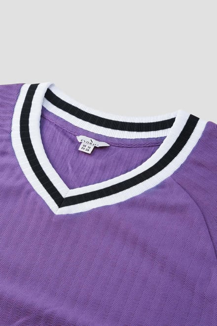 Womens V-Neck Herringbone effect sweatshirts