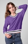 Womens V-Neck Herringbone effect sweatshirts