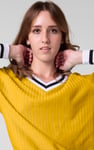 Womens V-Neck Herringbone effect sweatshirts