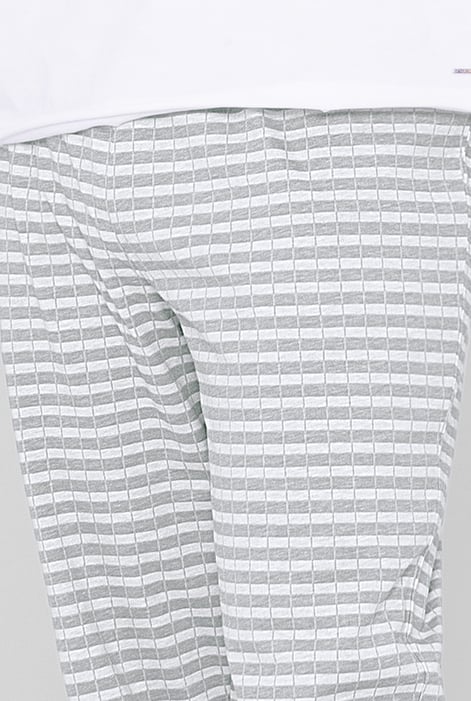 Grey Cotton Check Print Pyjamas