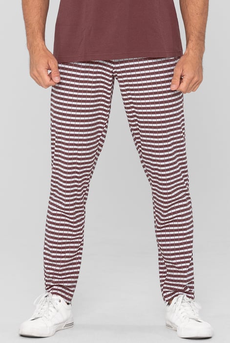 Grey Cotton Check Print Pyjamas