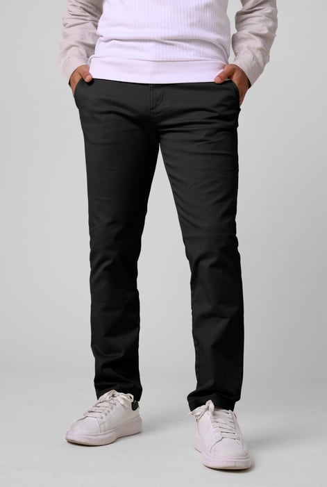 Black Slim Stretch Smart Chino Trouser