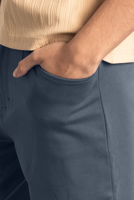 Grey Slim Fit Smart Jersey Trouser