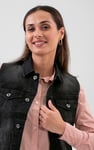 Womens Black Classic Denim Jacket