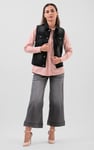 Womens Black Classic Denim Jacket