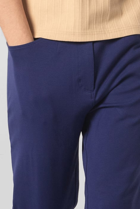 Navy Slim Fit Smart Jersey Trouser