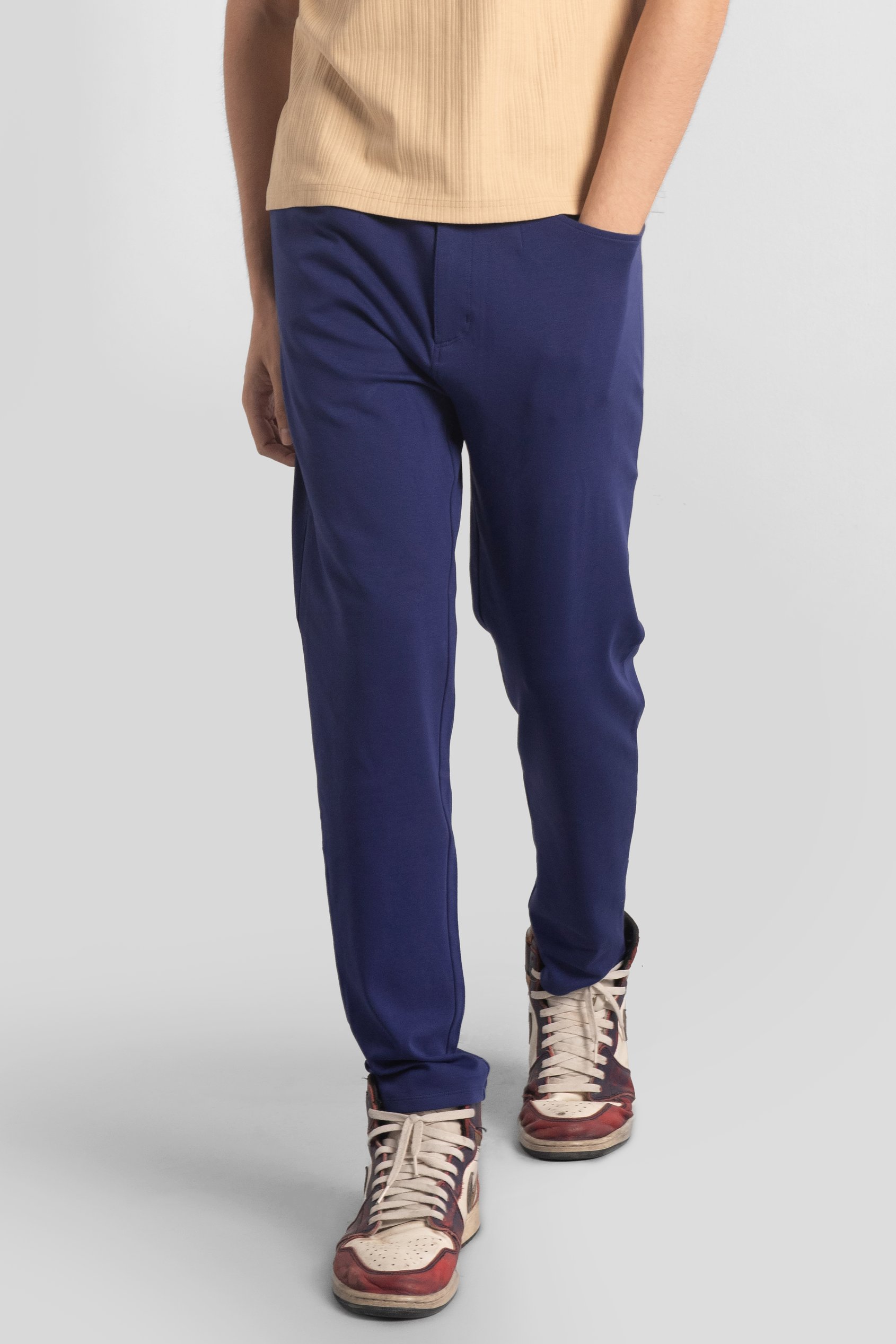 Slim Fit Smart Jersey Trouser