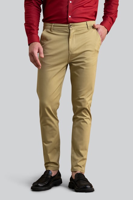 Men's Cotton Stretch Slim Fit Chino Trouser