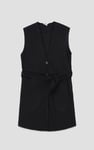 Womens Sleeveless Belted Coat