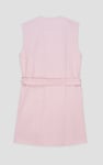 Womens Sleeveless Belted Coat