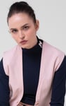 Womens Sleeveless Belted Coat