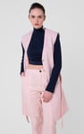 Womens Sleeveless Belted Coat