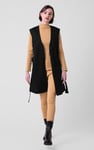 Womens Sleeveless Belted Coat