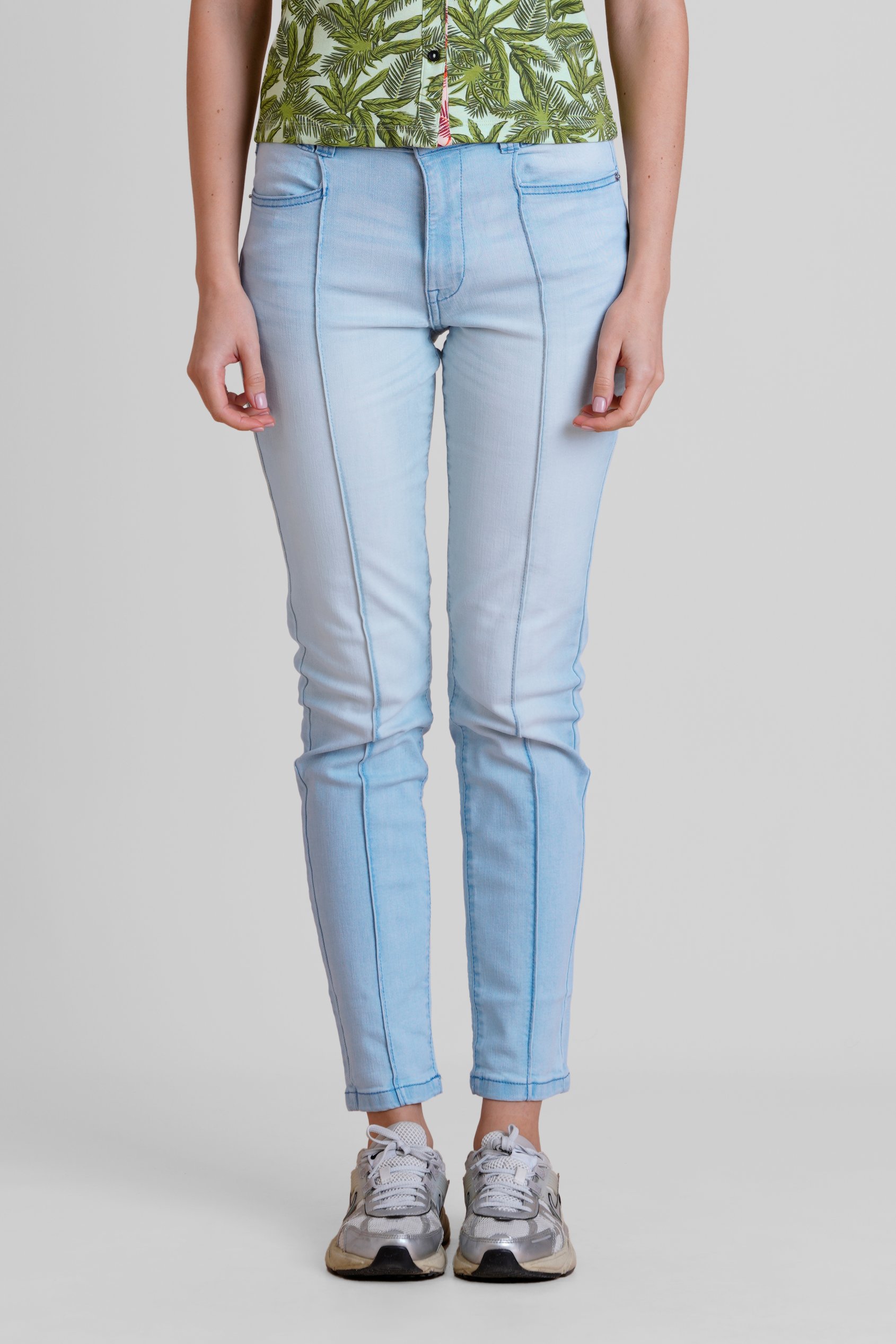 Enorsia Women's Blue Light Authentic Skinny Jeans - Uk 16