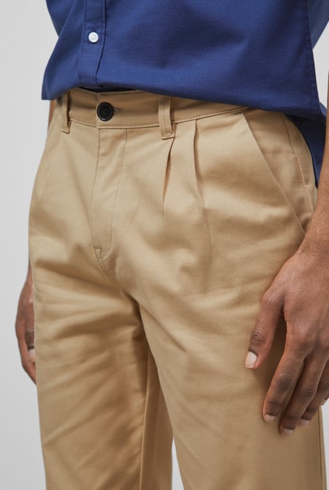 Stone Straight Chino Trousers