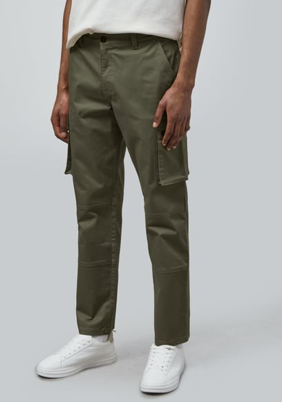 Mens Utility Cargo Long Trousers