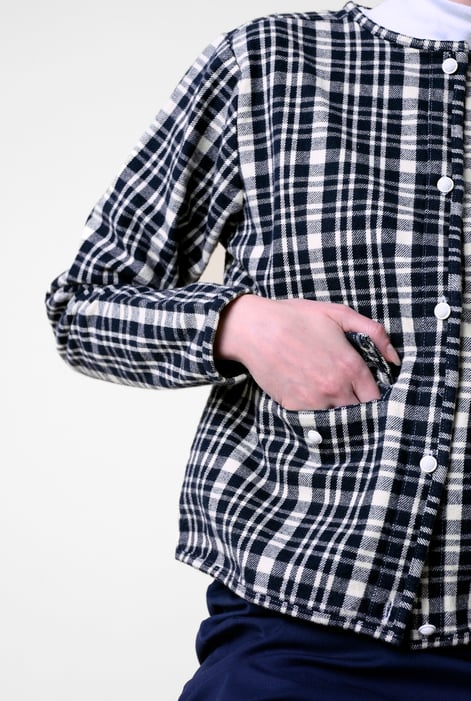 Womens Multicoloured Cropped Button Up Jacket