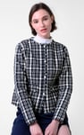 Womens Cropped Button Up Jacket