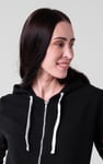 Women Longline Zip Front Hoodie