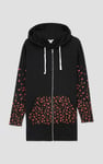 Women Longline Zip Front Hoodie