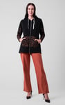 Women Longline Zip Front Hoodie