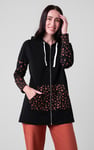 Women Longline Zip Front Hoodie