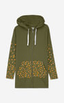 Women Longline Zip Front Hoodie