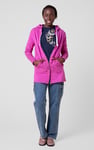 Women Longline Zip Front Hoodie
