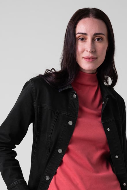 Womens Black Slim Longline Jacket