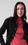 Womens Black Slim Longline Jacket