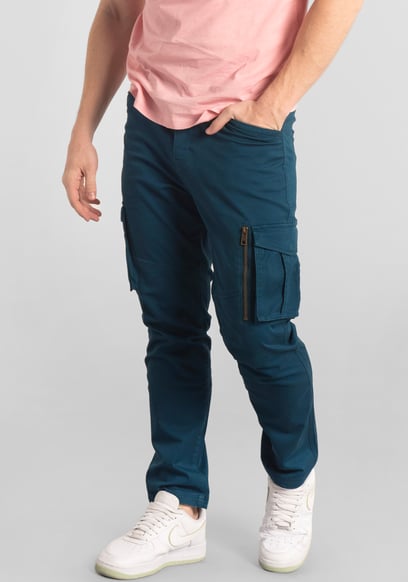 Mens Zip Details Cargo Trouser