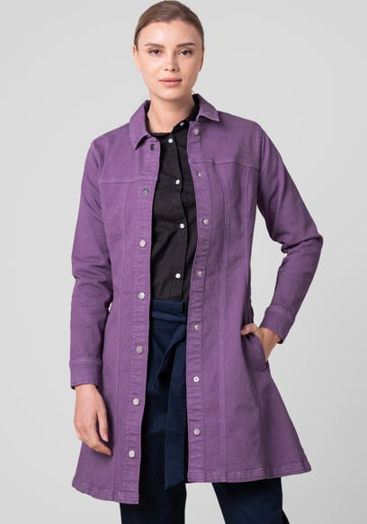 Womens Slim Longline Coloured Jacket