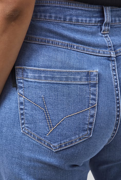 Mid Blue Enorsia Authentic High Waist Boyfriend Jeans