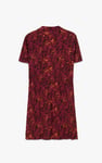 Womens Leaf Print Dress With Collar