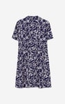 Womens Leaf Print Dress With Collar