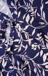 Womens Leaf Print Dress With Collar